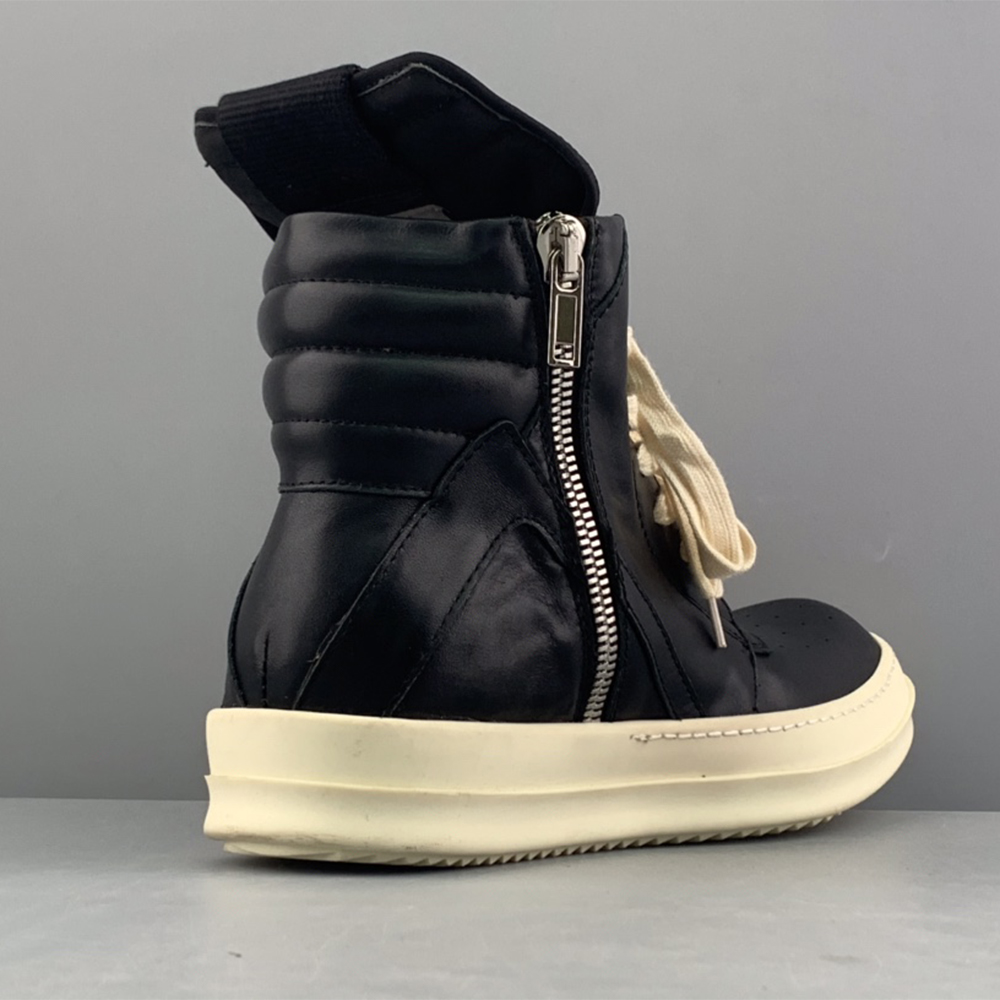 Rick Owens Geobasket High-Top Sneakers Black - DopestKickz