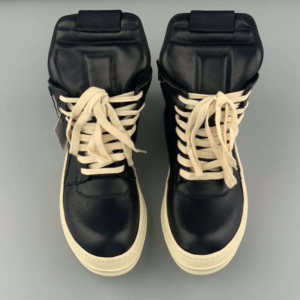 Rick Owens Geobasket High-Top Sneakers Black - DopestKickz