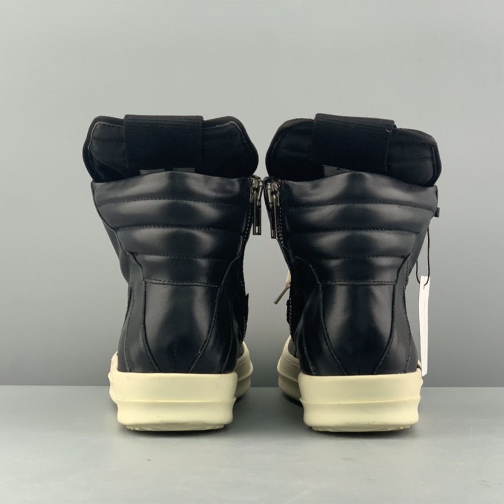 Rick Owens Geobasket High-Top Sneakers Black - DopestKickz