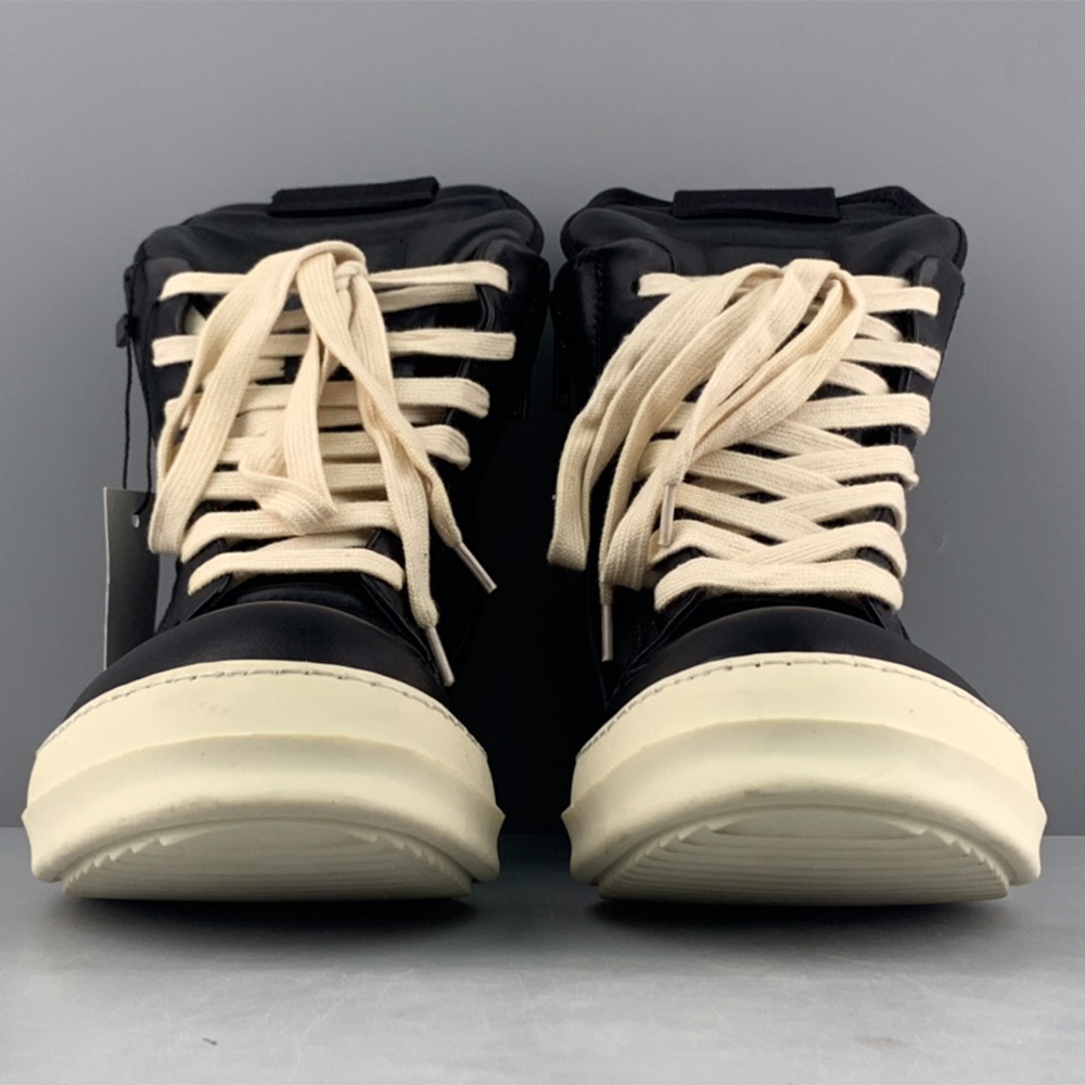 Rick Owens Geobasket High-Top Sneakers Black - DopestKickz