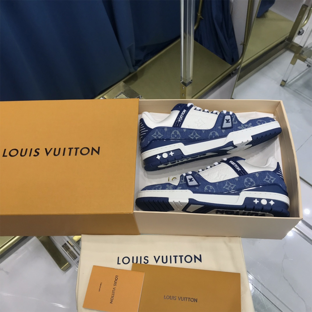 Louis Vuitton Trainer Sneaker  Monogram Denim(upon uk size) - DopestKickz