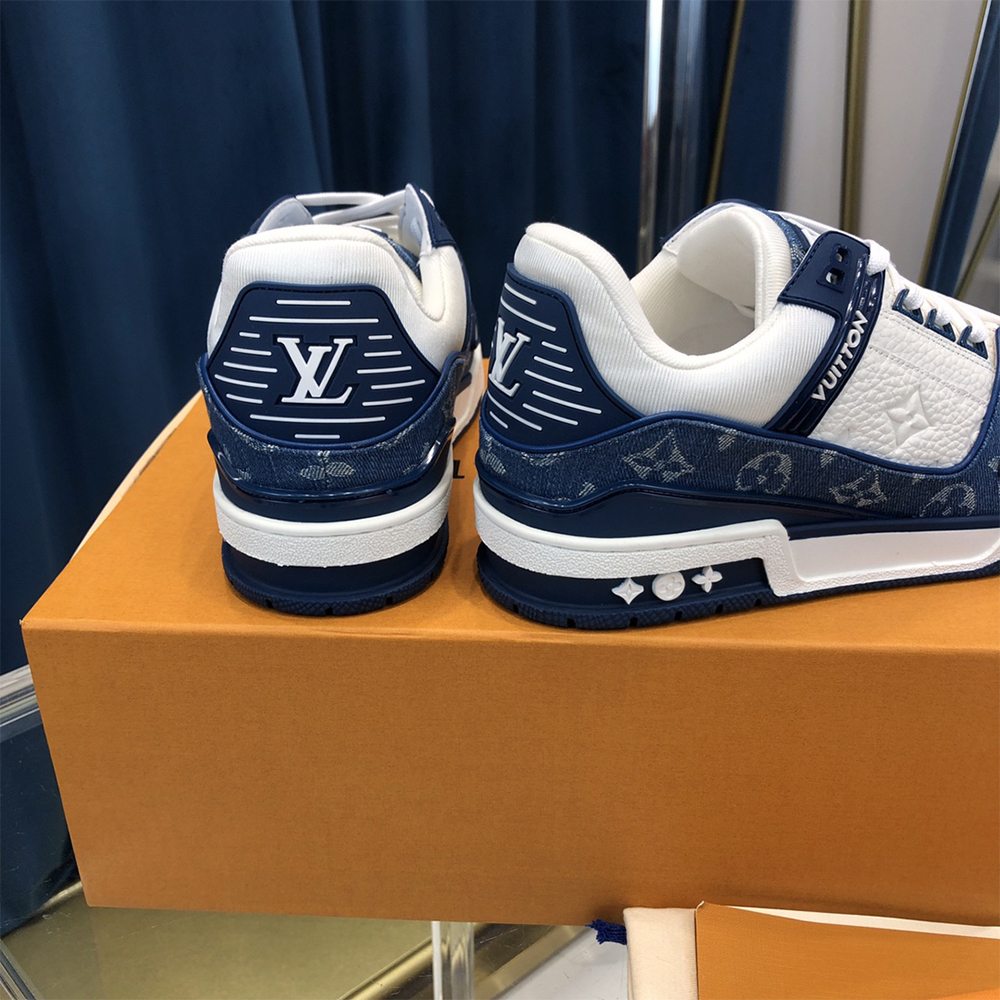 Louis Vuitton Trainer Sneaker  Monogram Denim(upon uk size) - DopestKickz