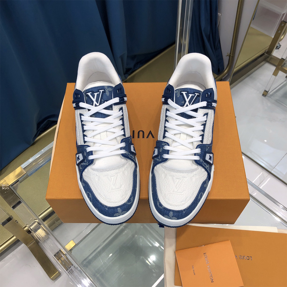 Louis Vuitton Trainer Sneaker  Monogram Denim(upon uk size) - DopestKickz