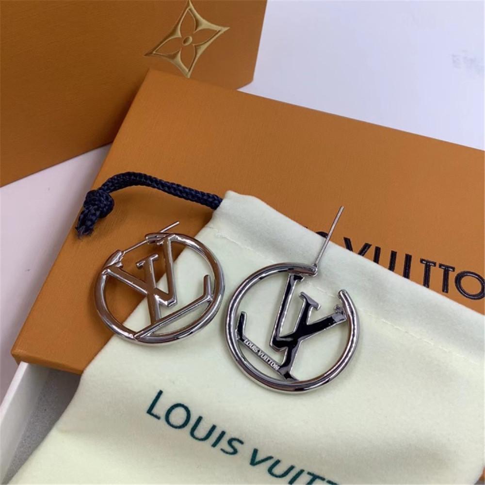 Louis Vuitton Logo Earrings - DopestKickz