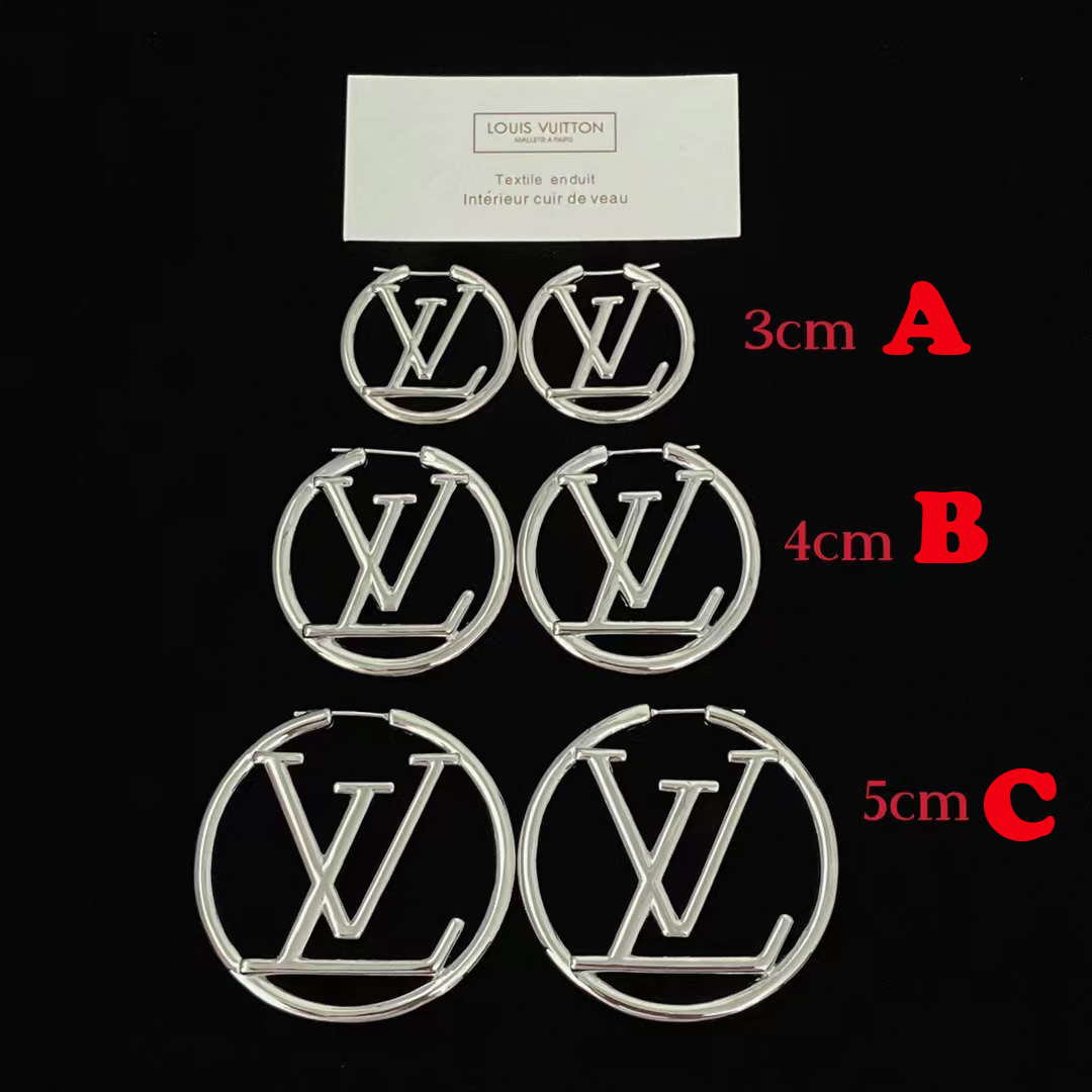 Louis Vuitton Logo Earrings - DopestKickz