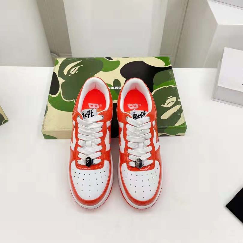 Bape A Bathing Ape Sta Low Orange Sneaker - DopestKickz