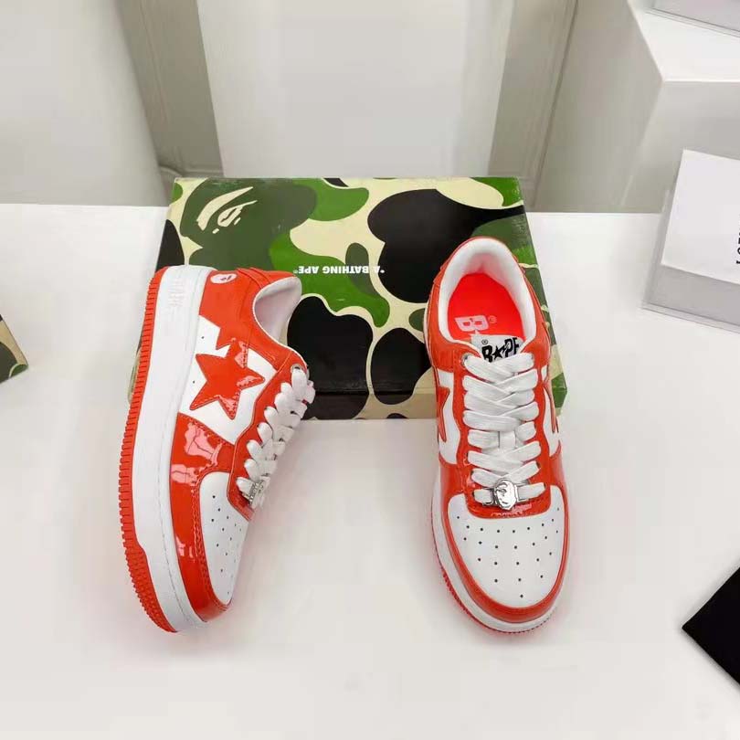 Bape A Bathing Ape Sta Low Orange Sneaker - DopestKickz