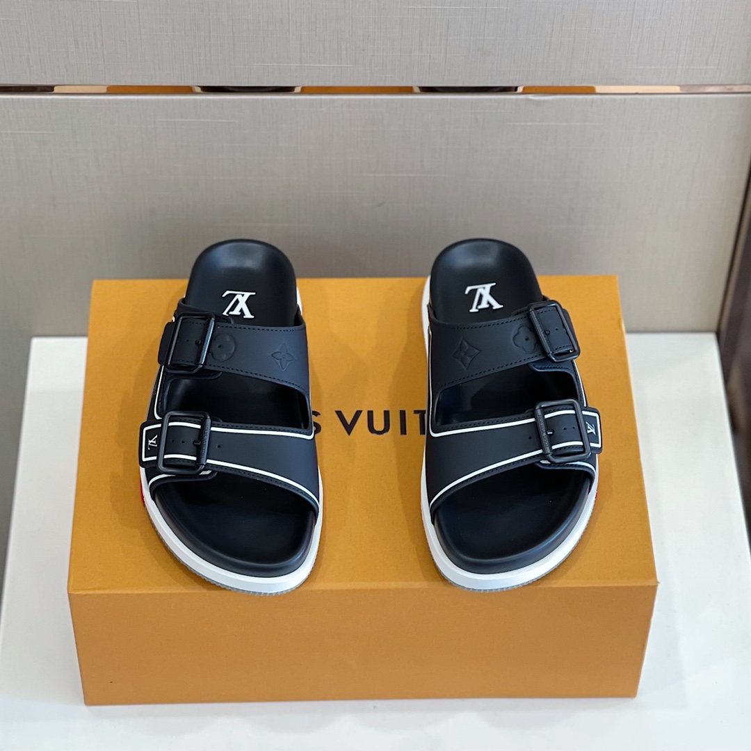 Louis Vuitton Trainer Mule In Black & Grey - DopestKickz