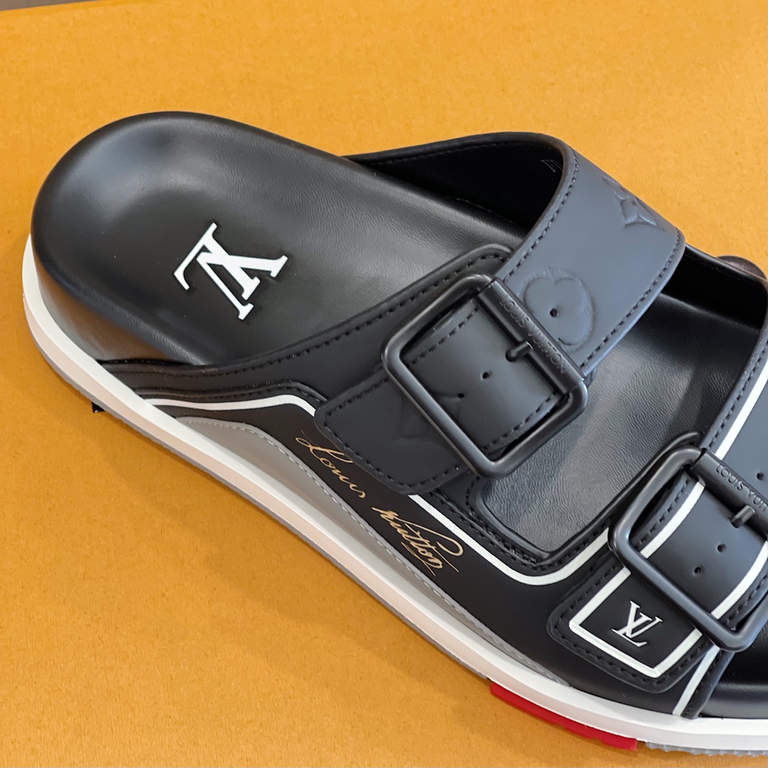 Louis Vuitton Trainer Mule In Black & Grey - DopestKickz