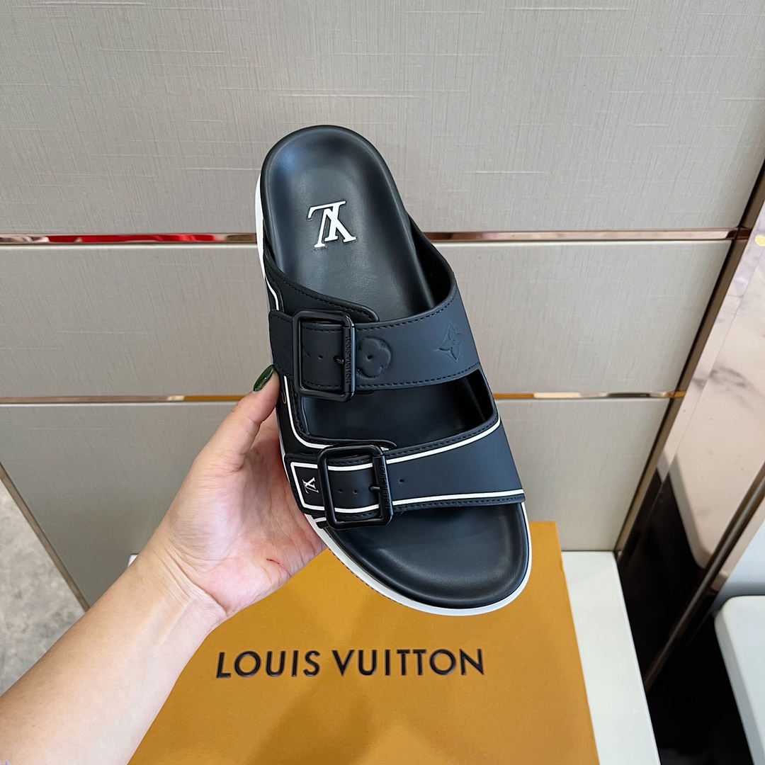 Louis Vuitton Trainer Mule In Black & Grey - DopestKickz