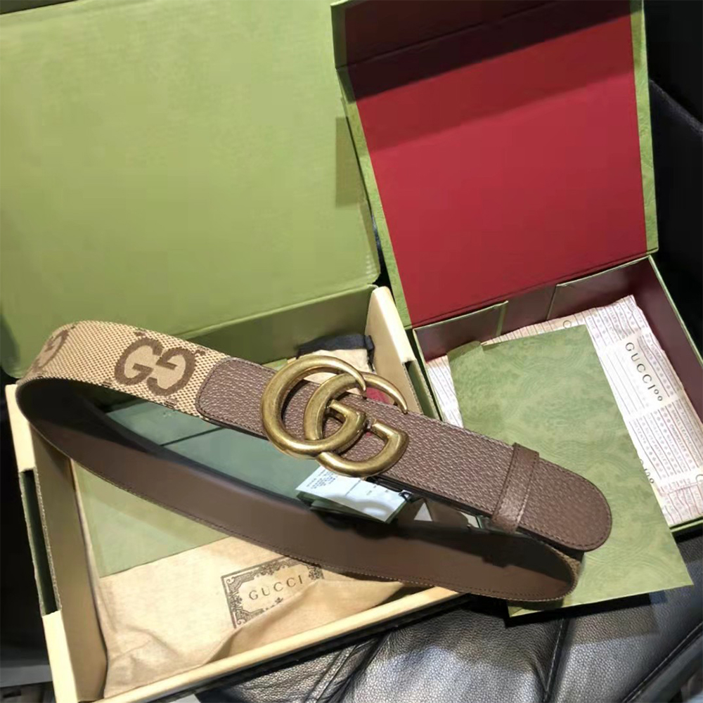 Gucci Jumbo GG Marmont Wide Belt - DopestKickz