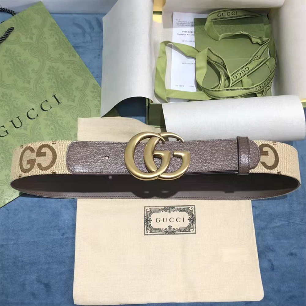 Gucci Jumbo GG Marmont Wide Belt - DopestKickz