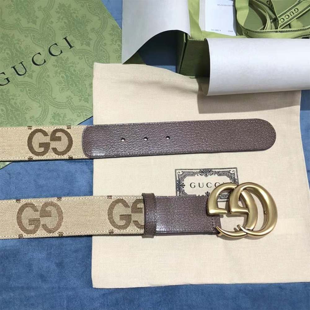 Gucci Jumbo GG Marmont Wide Belt - DopestKickz