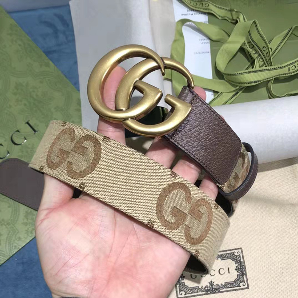 Gucci Jumbo GG Marmont Wide Belt - DopestKickz