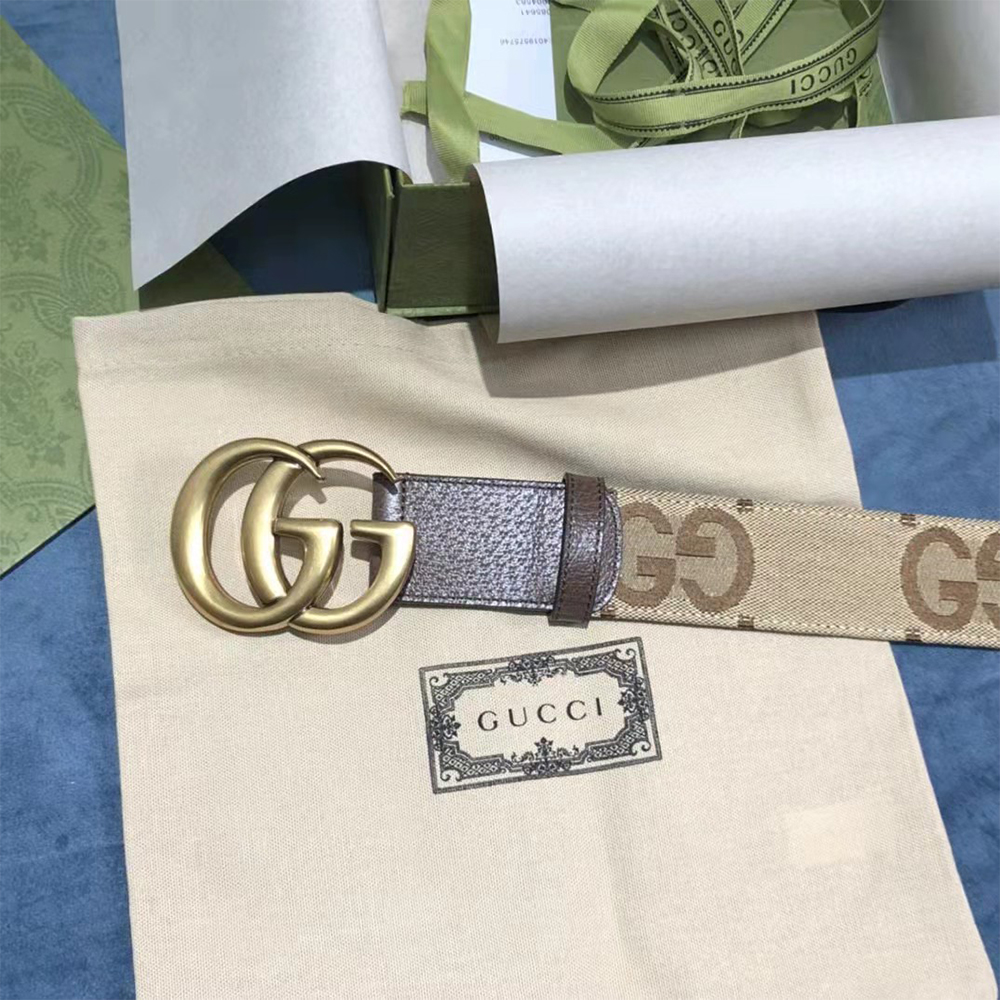 Gucci Jumbo GG Marmont Wide Belt - DopestKickz