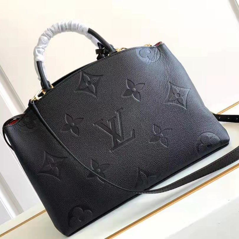 Louis Vuitton Black Monogram Leather Handbag (34-24-15CM) - DopestKickz