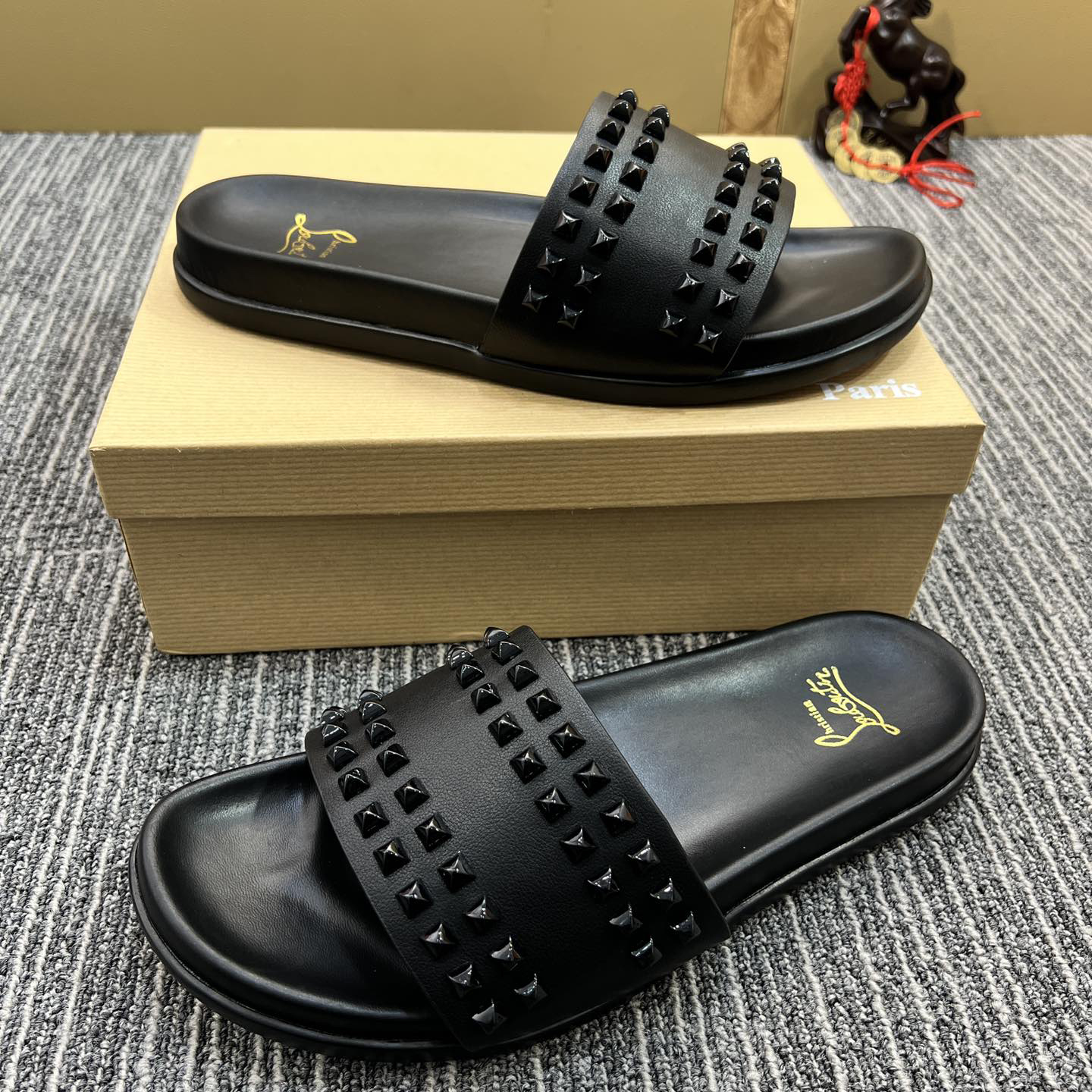 Christian Louboutin  Men Slippers Flats - DopestKickz