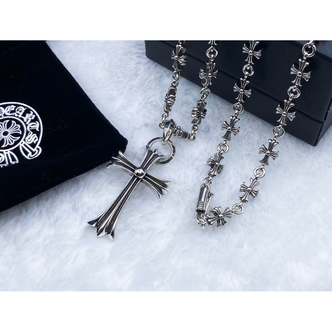 Chrome Heart Cross Necklace - DopestKickz