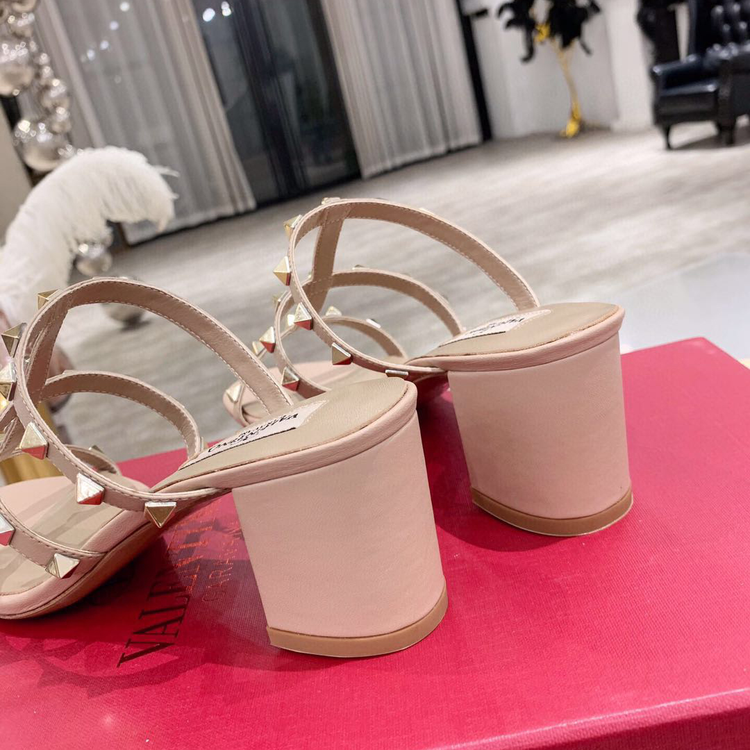 Saint Laurent Rockstud Caged 60mm Slide Sandals - DopestKickz