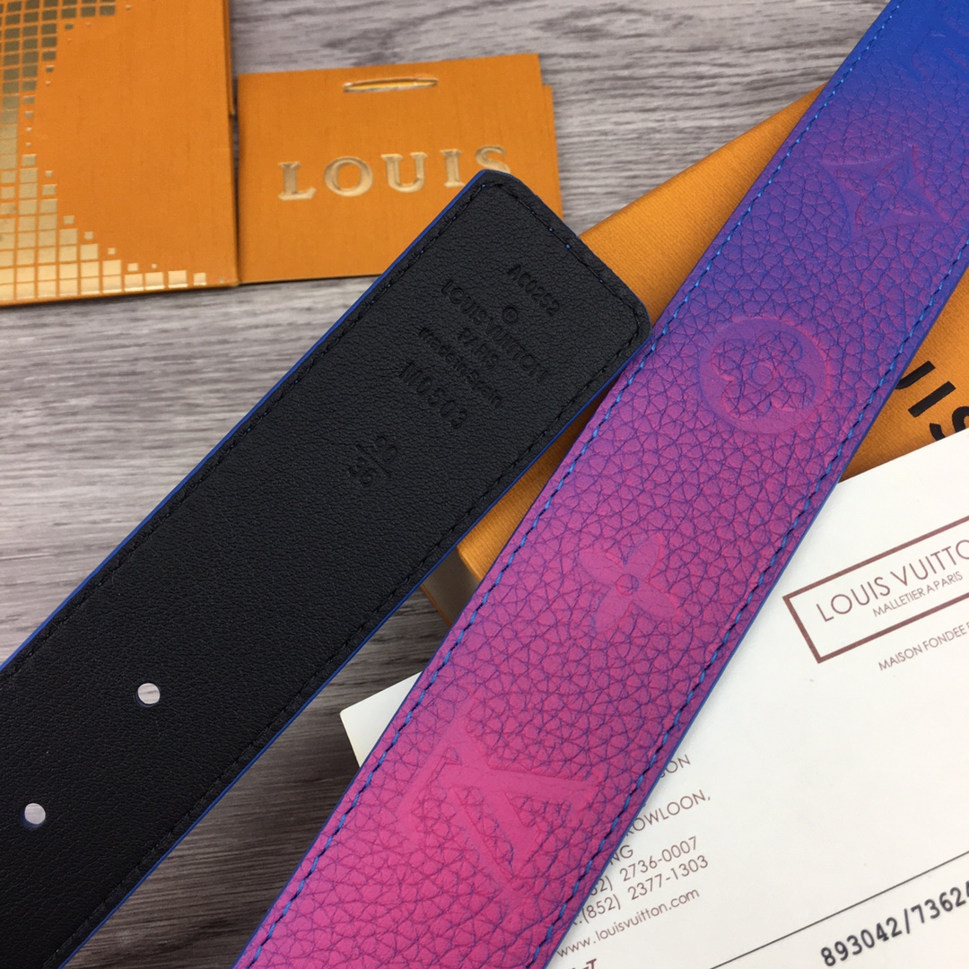 Louis Vuitton Gradient Shape 40MM Reversible Belt - DopestKickz