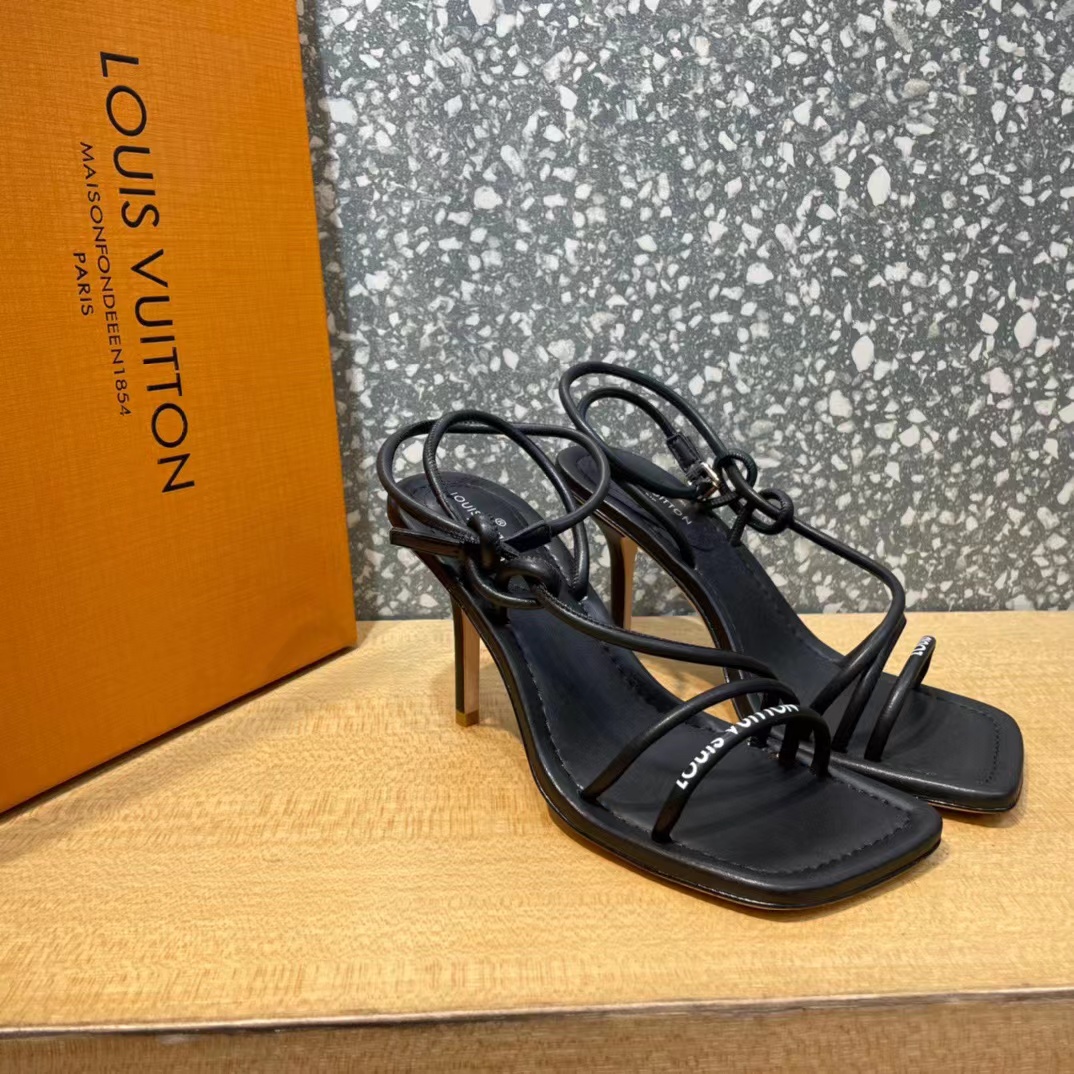 Louis Vuitton Sandals For Women In Black - DopestKickz