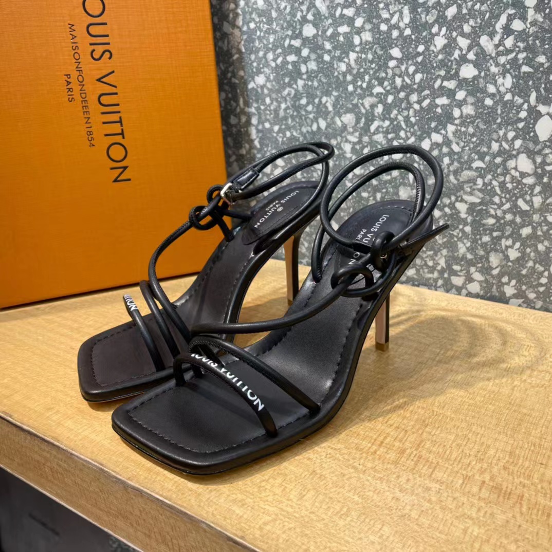 Louis Vuitton Sandals For Women In Black - DopestKickz