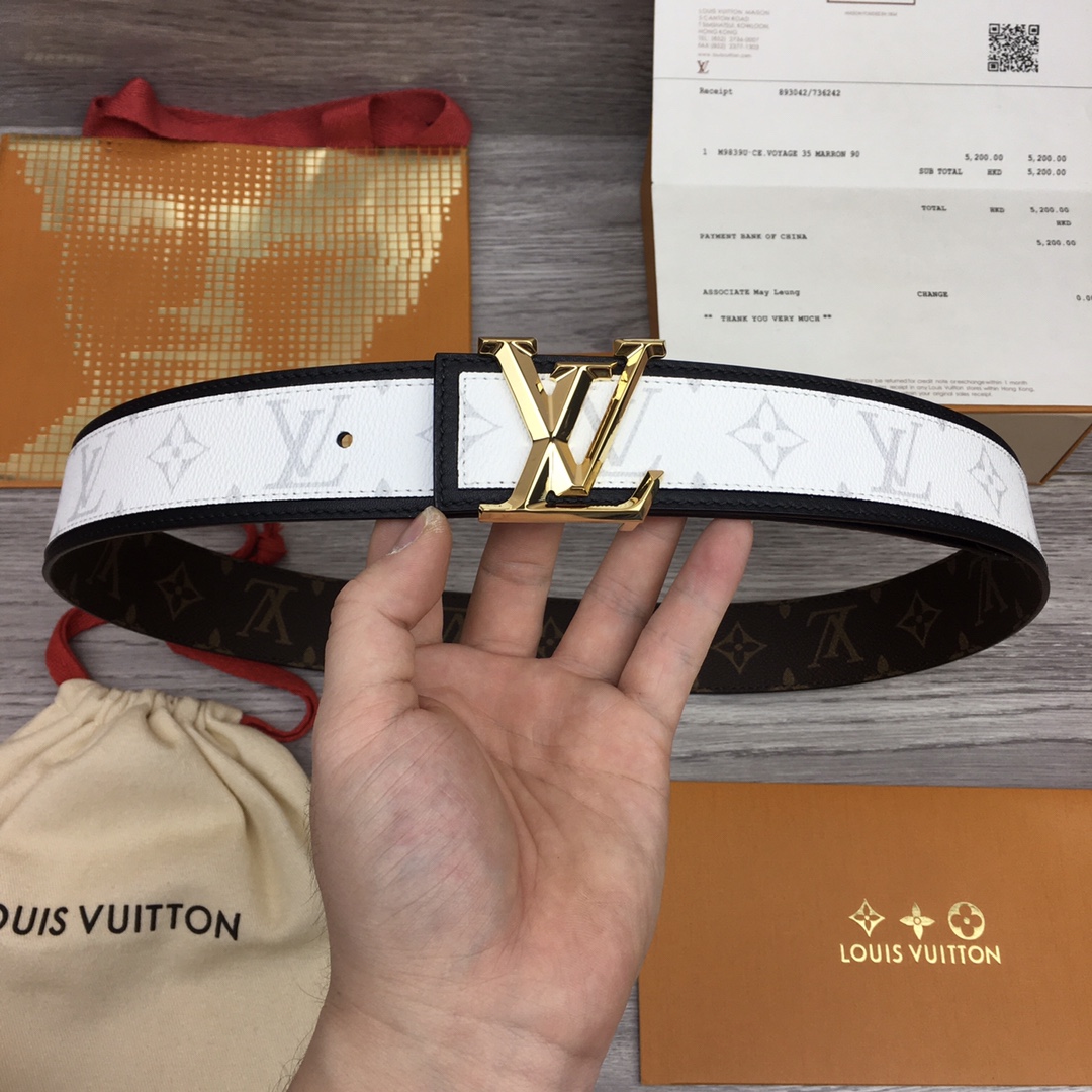 Louis Vuitton Shape 40MM Reversible Belt - DopestKickz