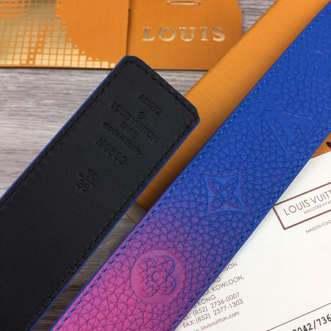 Louis Vuitton Gradient Shape 40MM Reversible Belt - DopestKickz