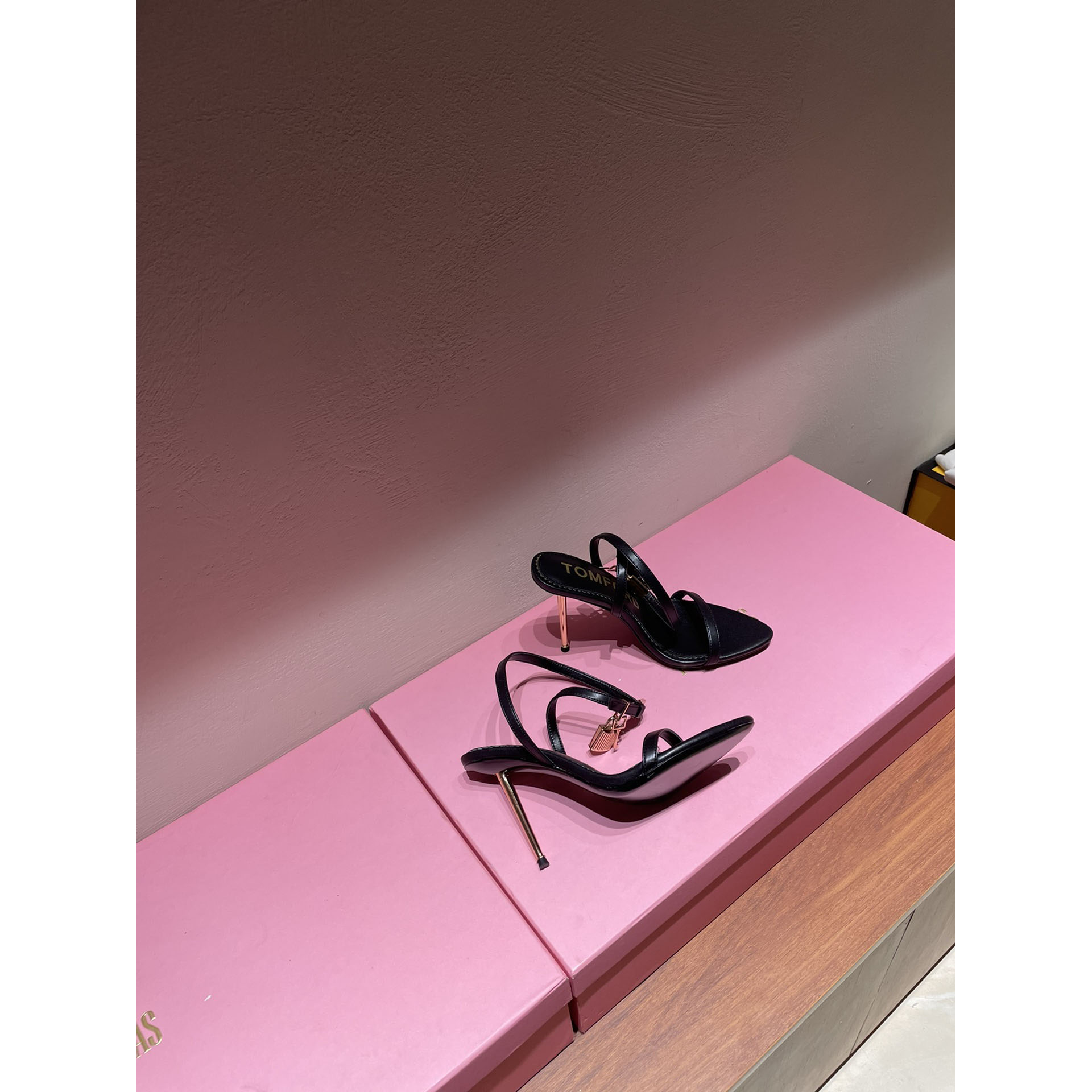 Tom Ford Black Padlock Sandals - DopestKickz