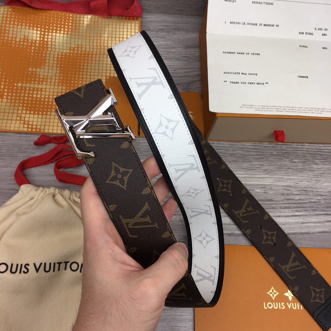 Louis Vuitton Shape 40MM Reversible Belt - DopestKickz