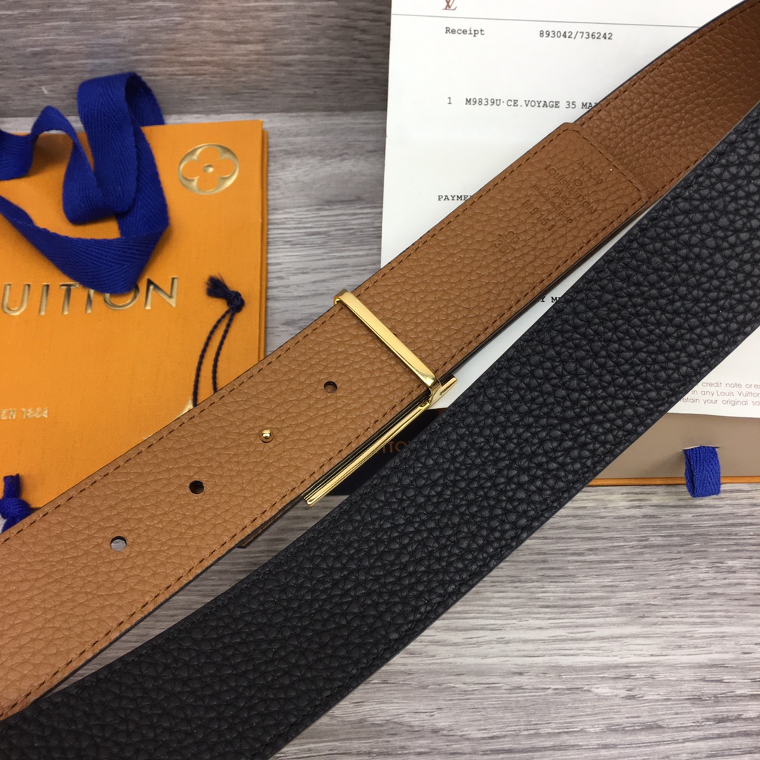 Louis Vuitton Shape 40MM Reversible Belt - DopestKickz