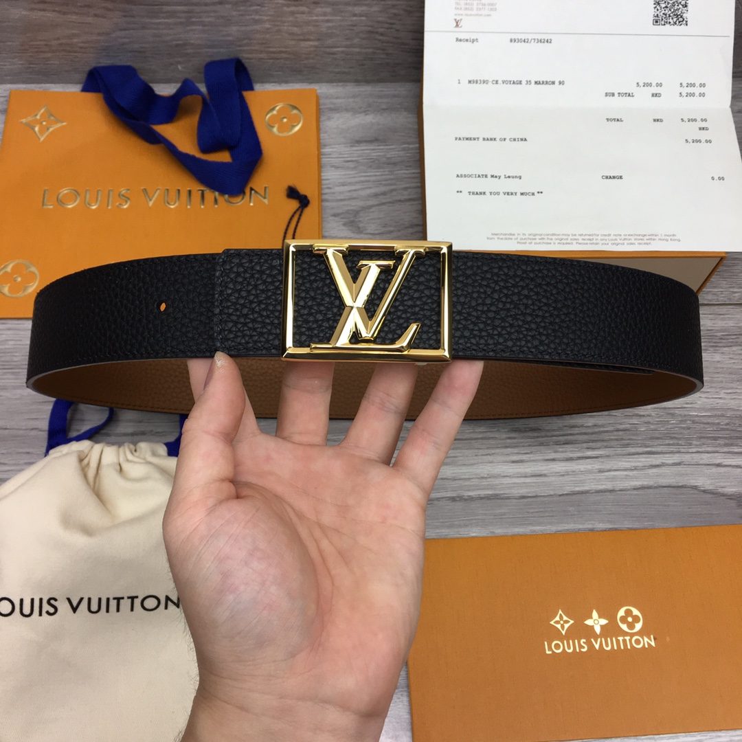 Louis Vuitton Shape 40MM Reversible Belt - DopestKickz