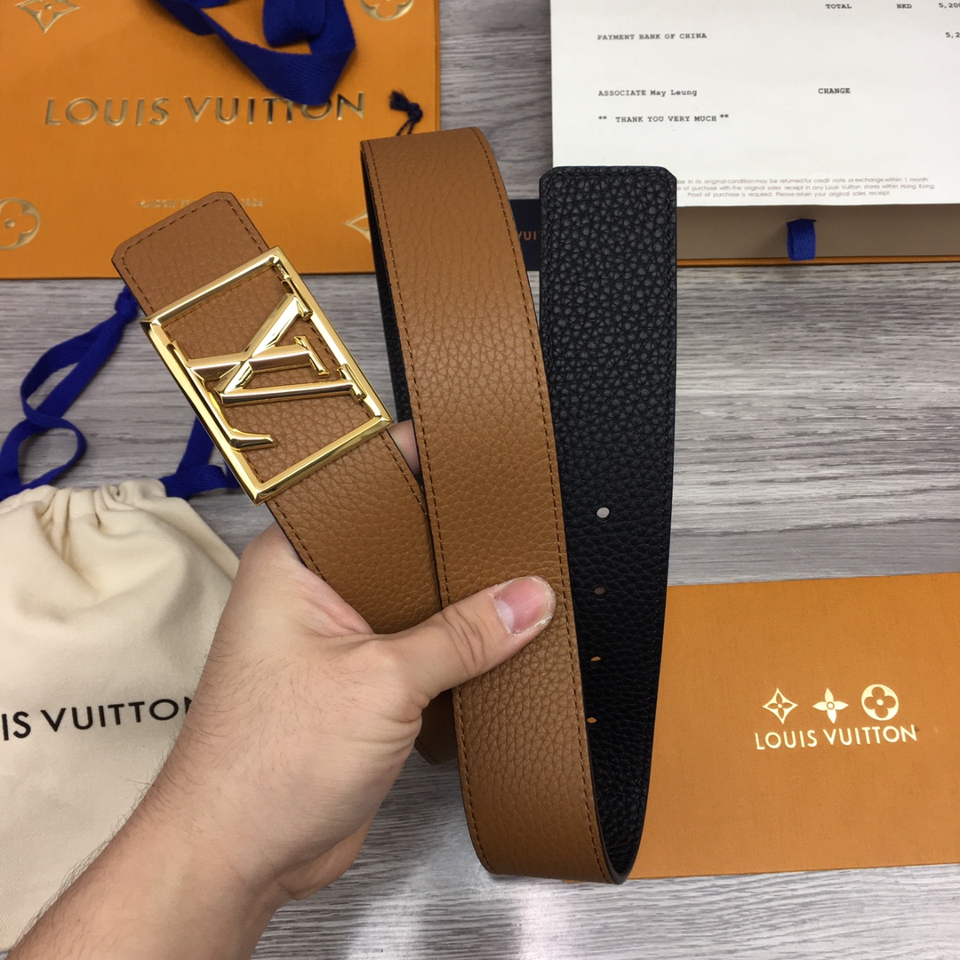 Louis Vuitton Shape 40MM Reversible Belt - DopestKickz