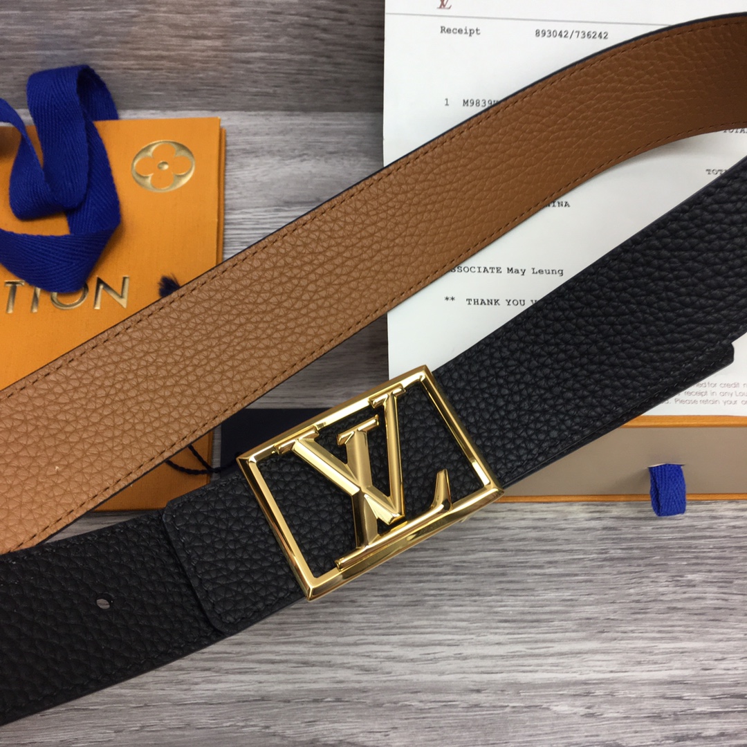 Louis Vuitton Shape 40MM Reversible Belt - DopestKickz
