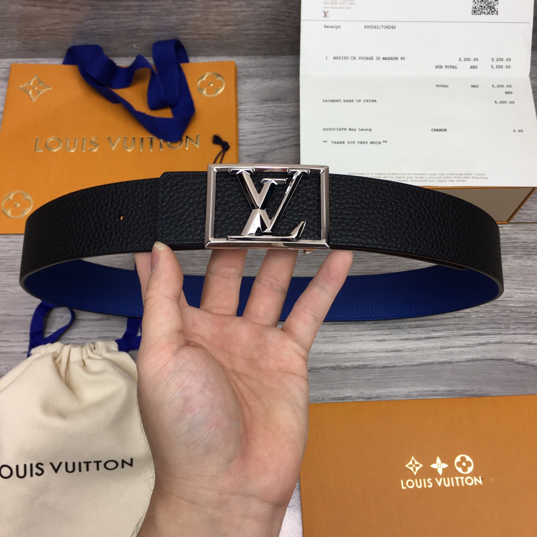 Louis Vuitton Shape 40MM Reversible Belt - DopestKickz