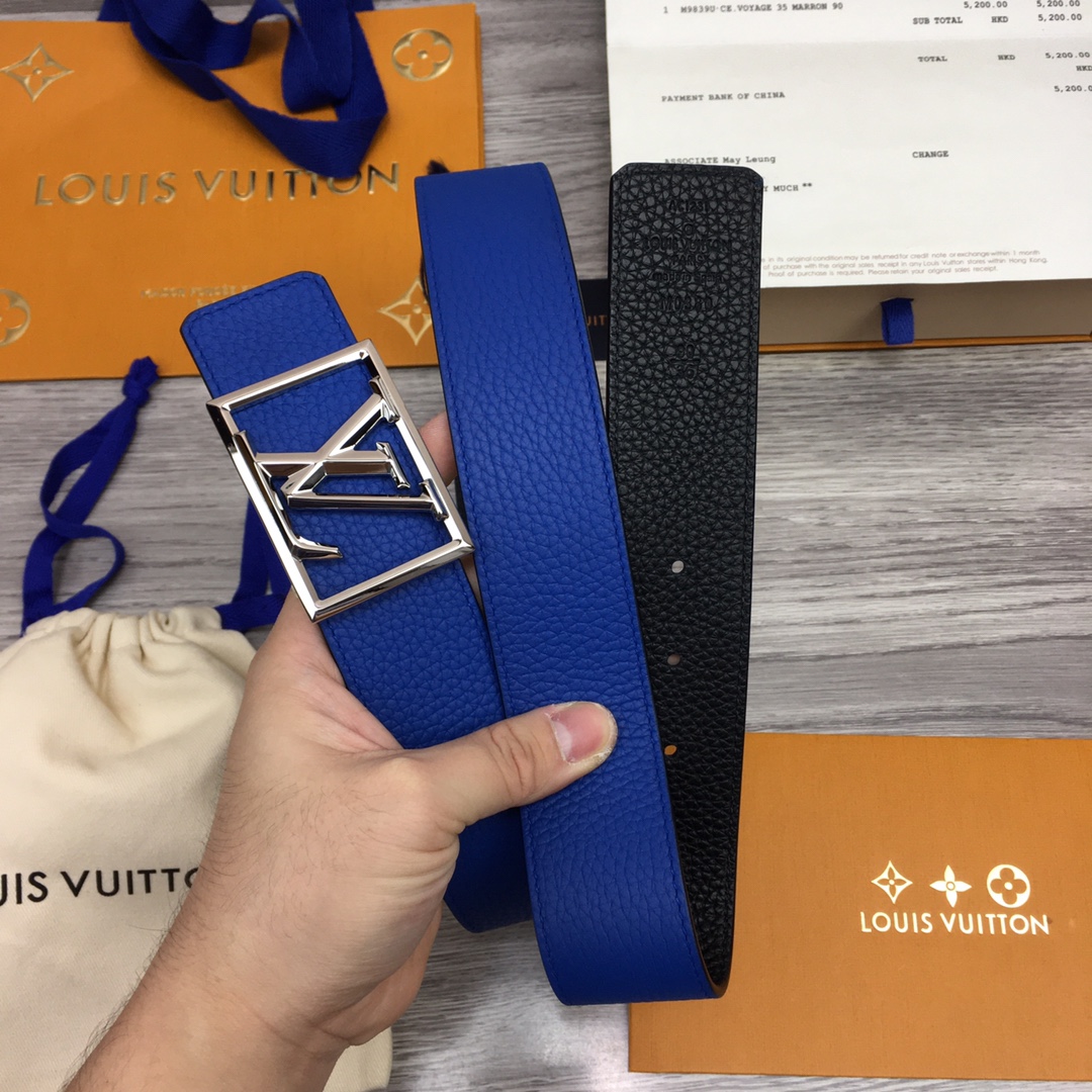 Louis Vuitton Shape 40MM Reversible Belt - DopestKickz