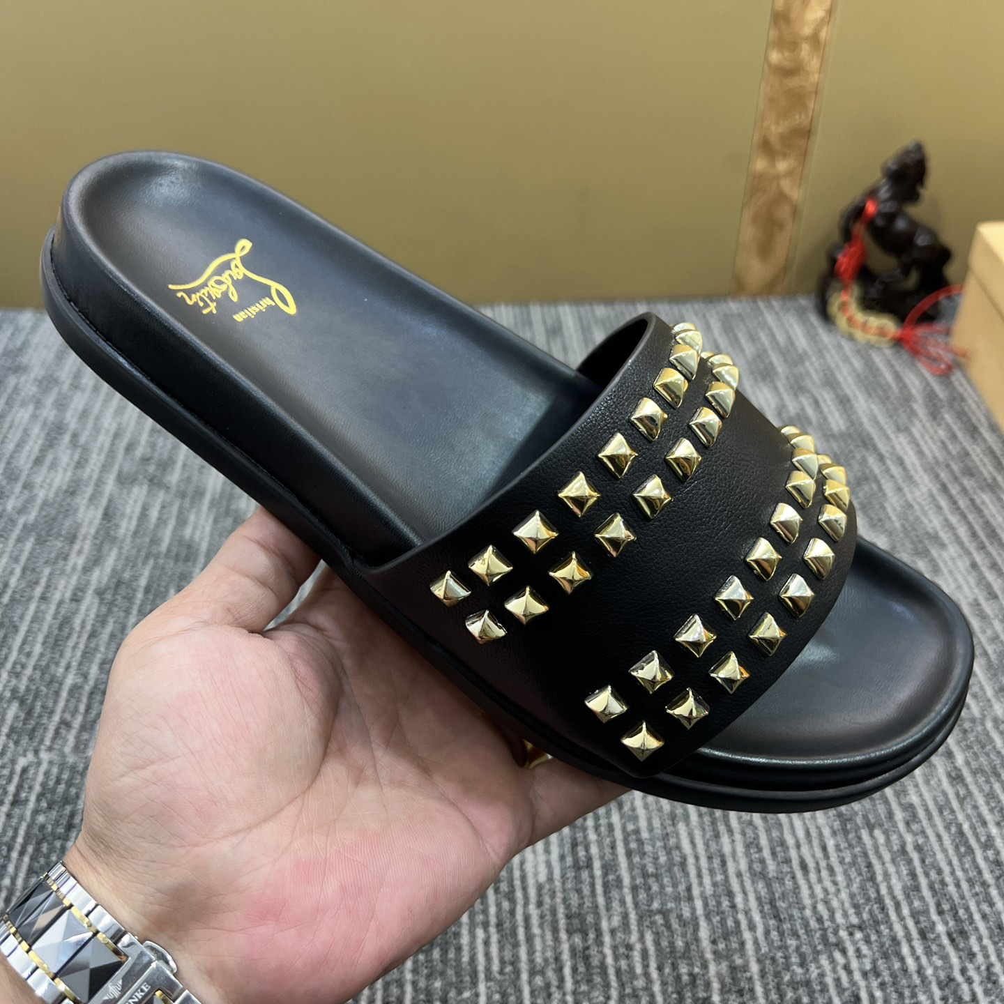 Christian Louboutin  Men Slippers Flats - DopestKickz