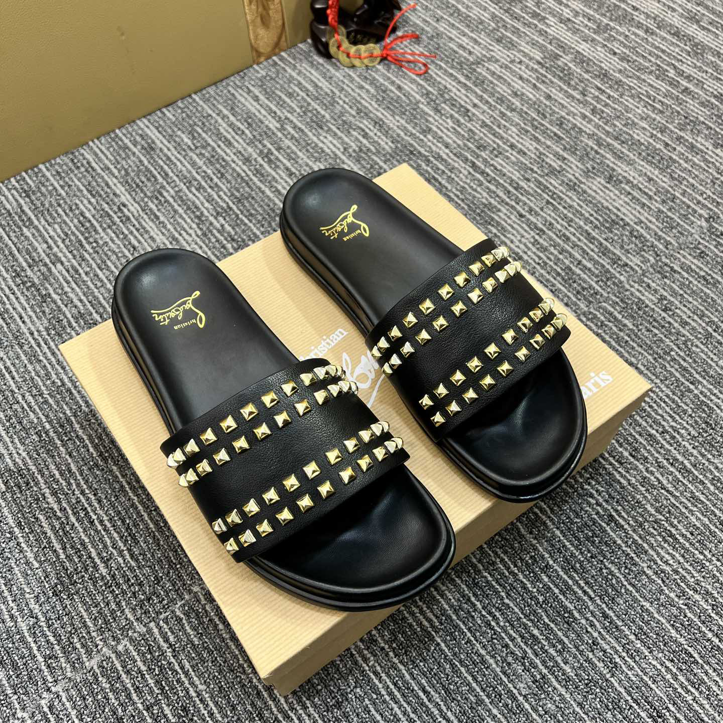 Christian Louboutin  Men Slippers Flats - DopestKickz