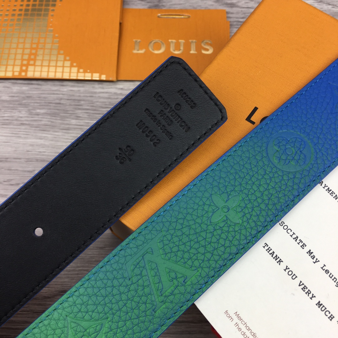 Louis Vuitton Gradient Shape 40MM Reversible Belt - DopestKickz