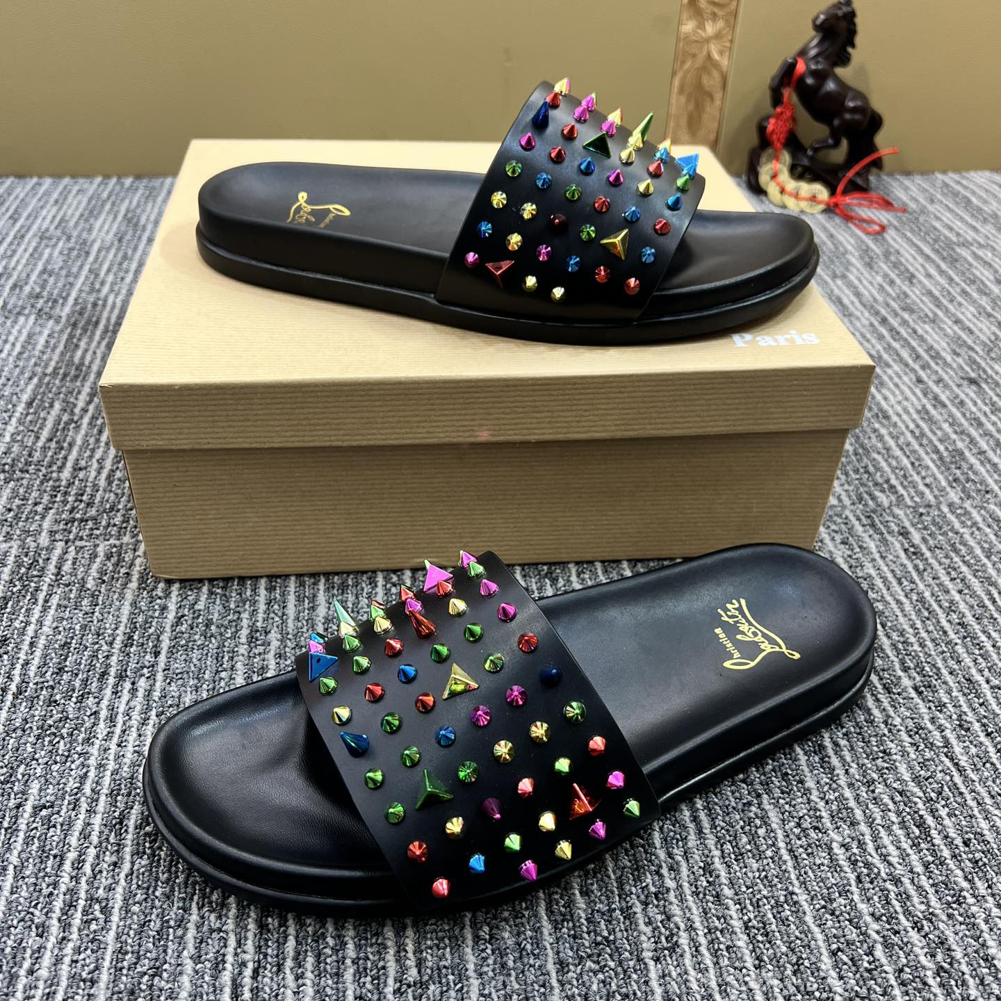 Christian Louboutin  Men Slippers Flats - DopestKickz