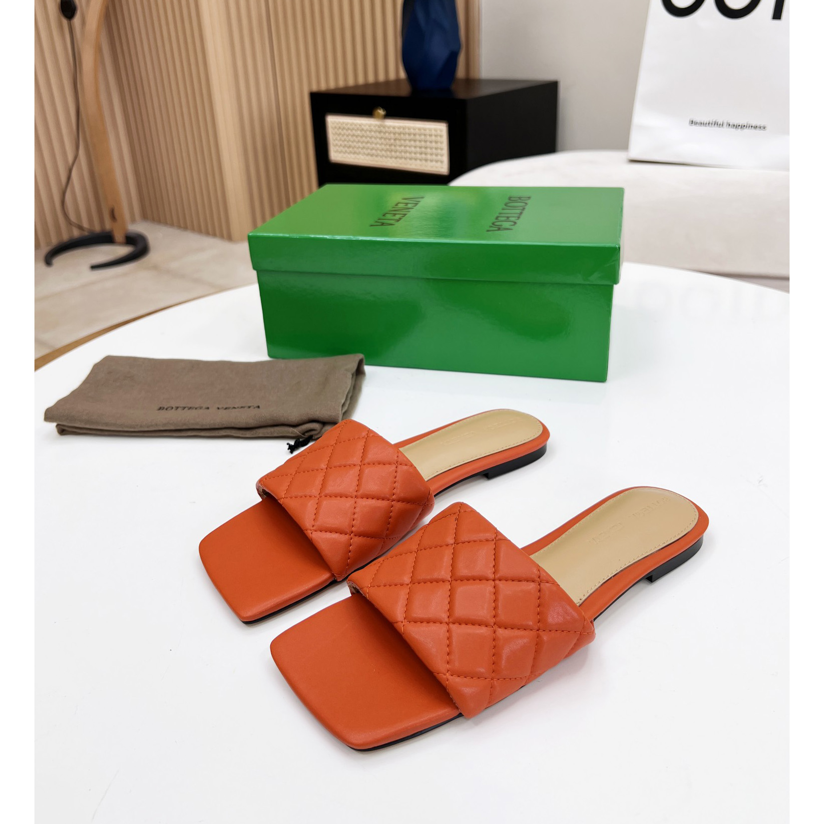 Bottega Veneta Padded Leather Sandals - DopestKickz