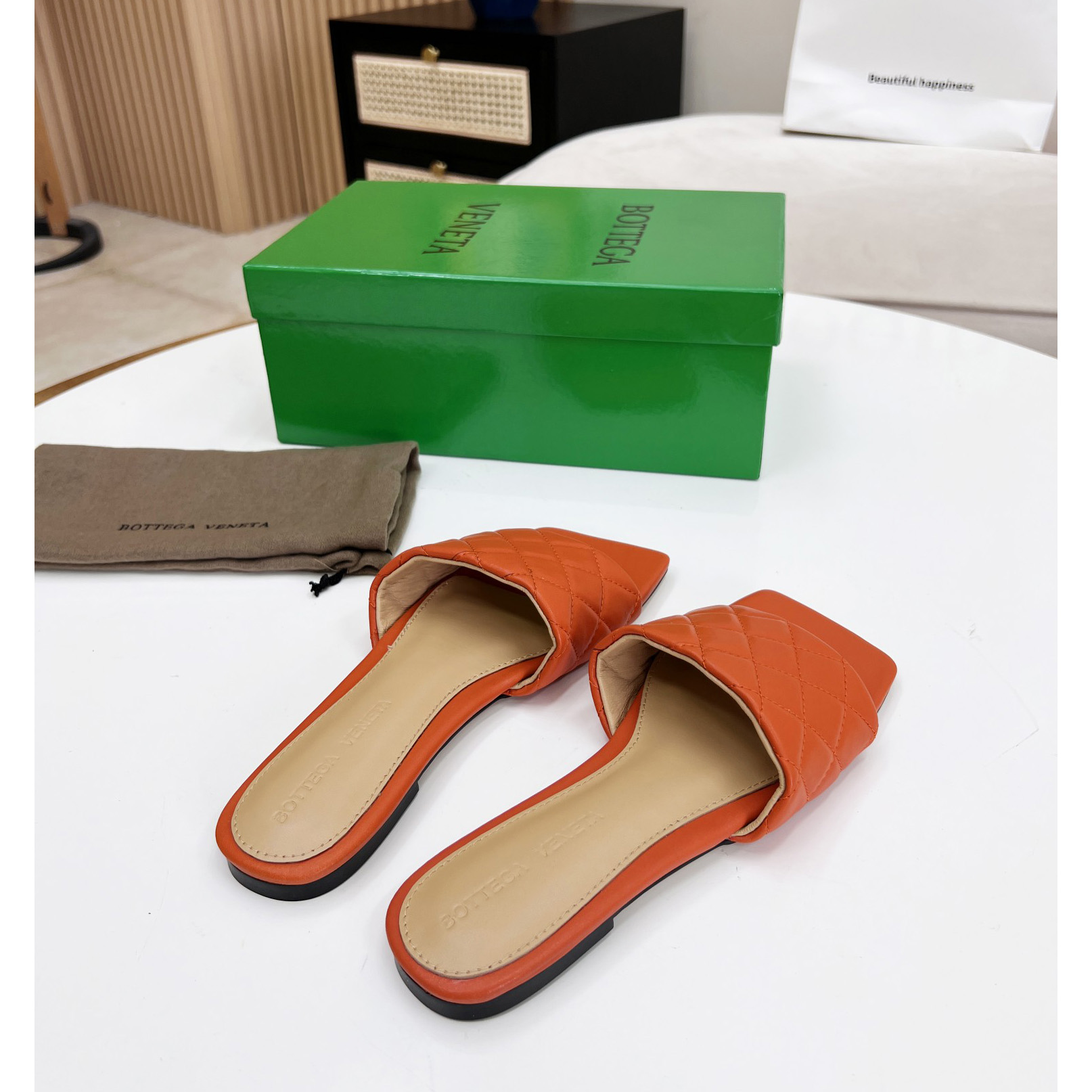 Bottega Veneta Padded Leather Sandals - DopestKickz