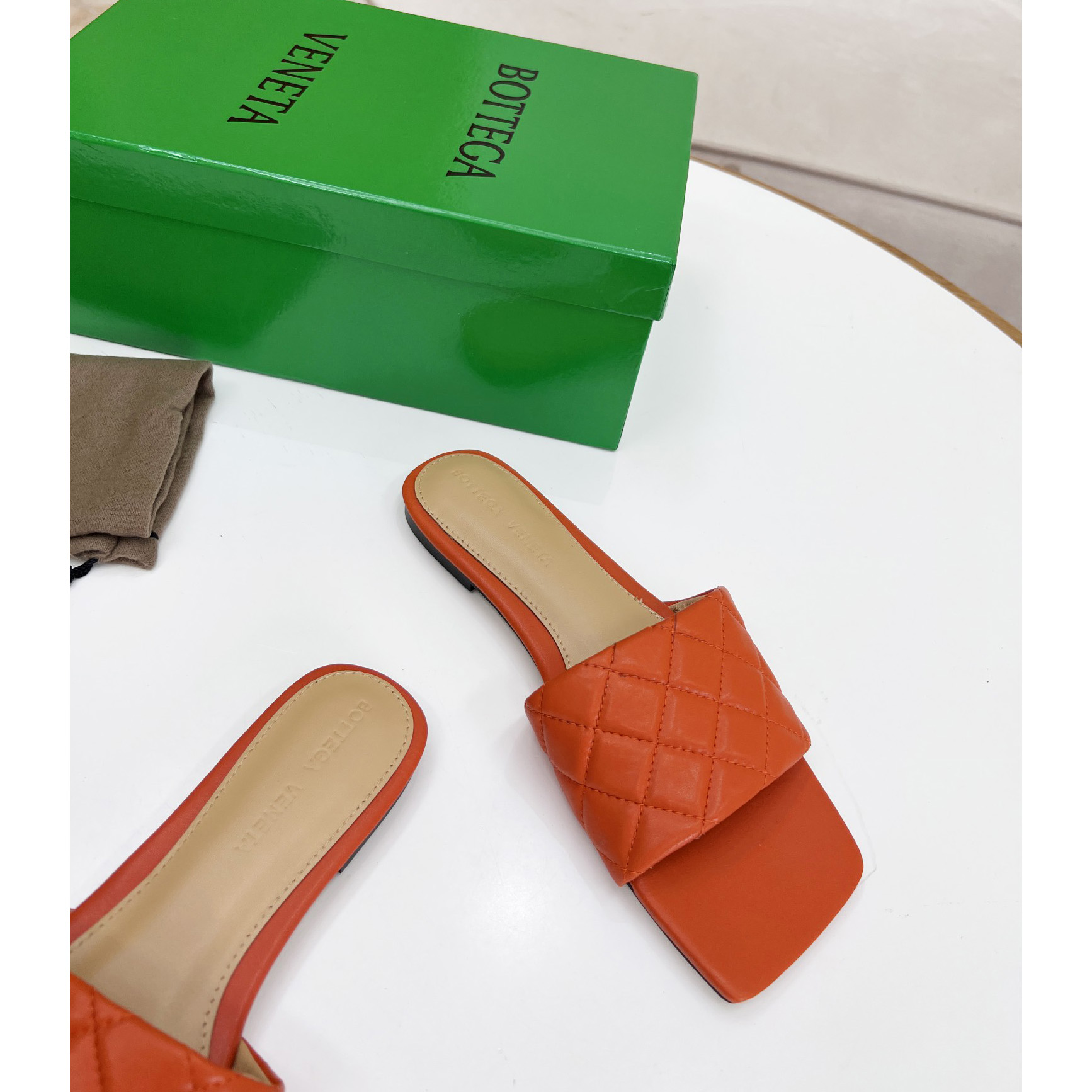 Bottega Veneta Padded Leather Sandals - DopestKickz