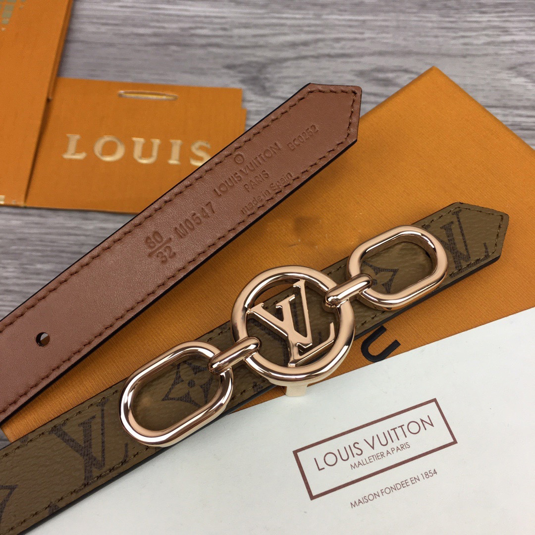 Louis Vuitton Squared LV 20mm Belt - DopestKickz