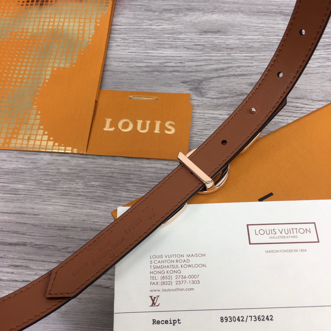 Louis Vuitton Squared LV 20mm Belt - DopestKickz
