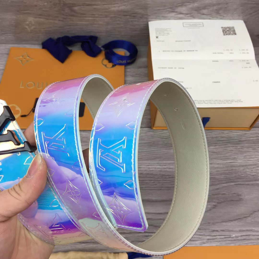 Louis Vuitton Iridescent Monogram 40MM Belt  - DopestKickz