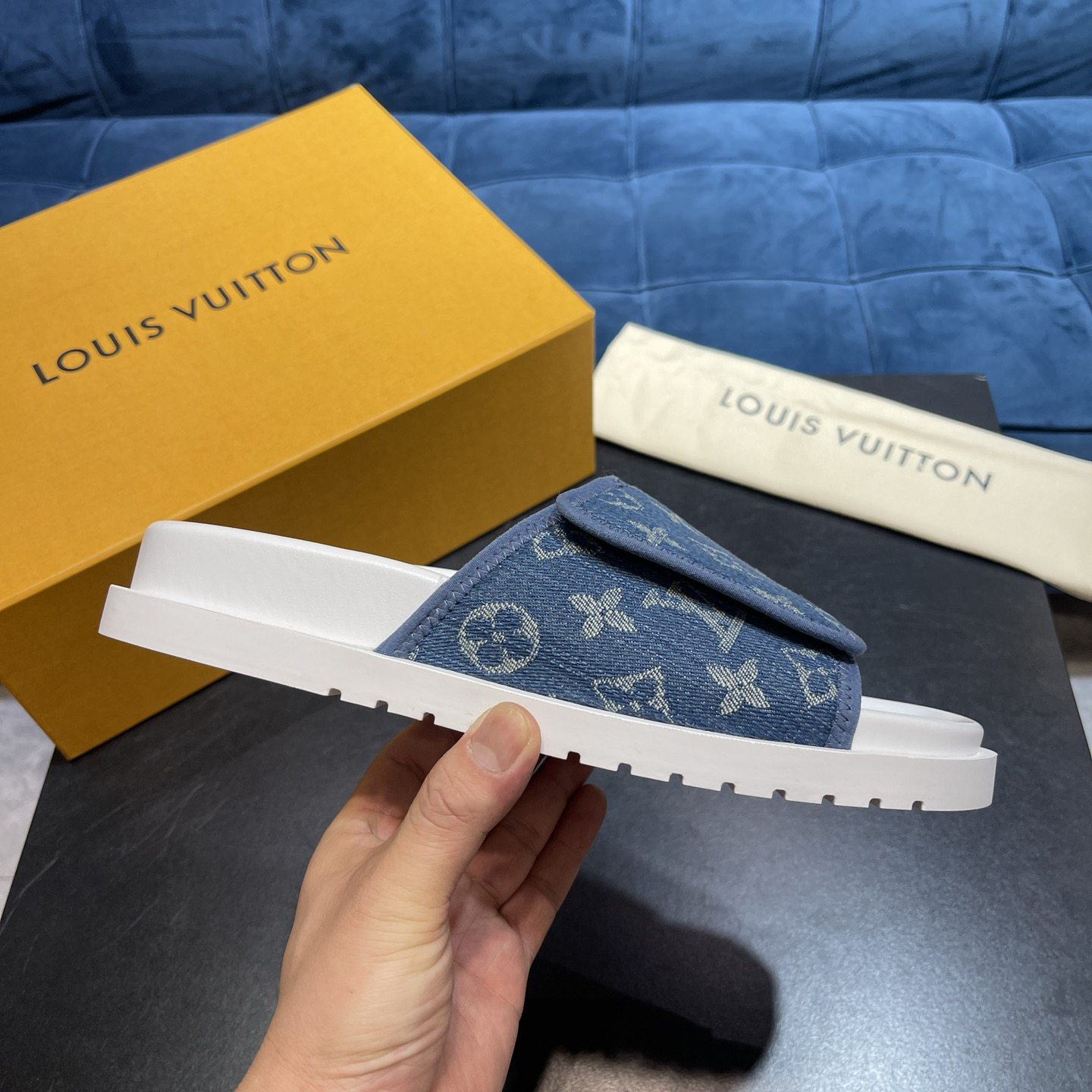 Louis Vuitton x NBA Monogram Slipper - DopestKickz