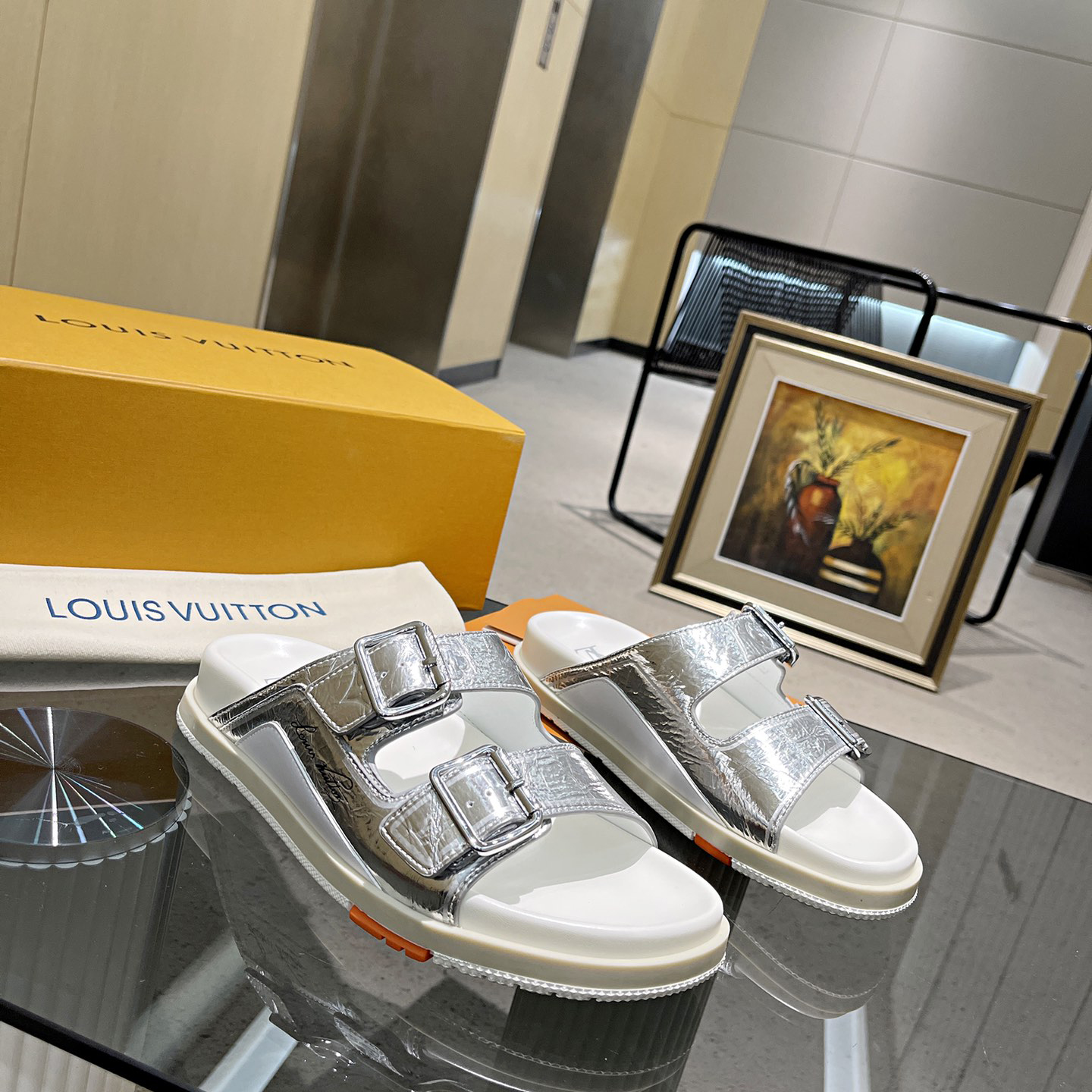 Louis Vuitton Men's Trainer Slippers - DopestKickz