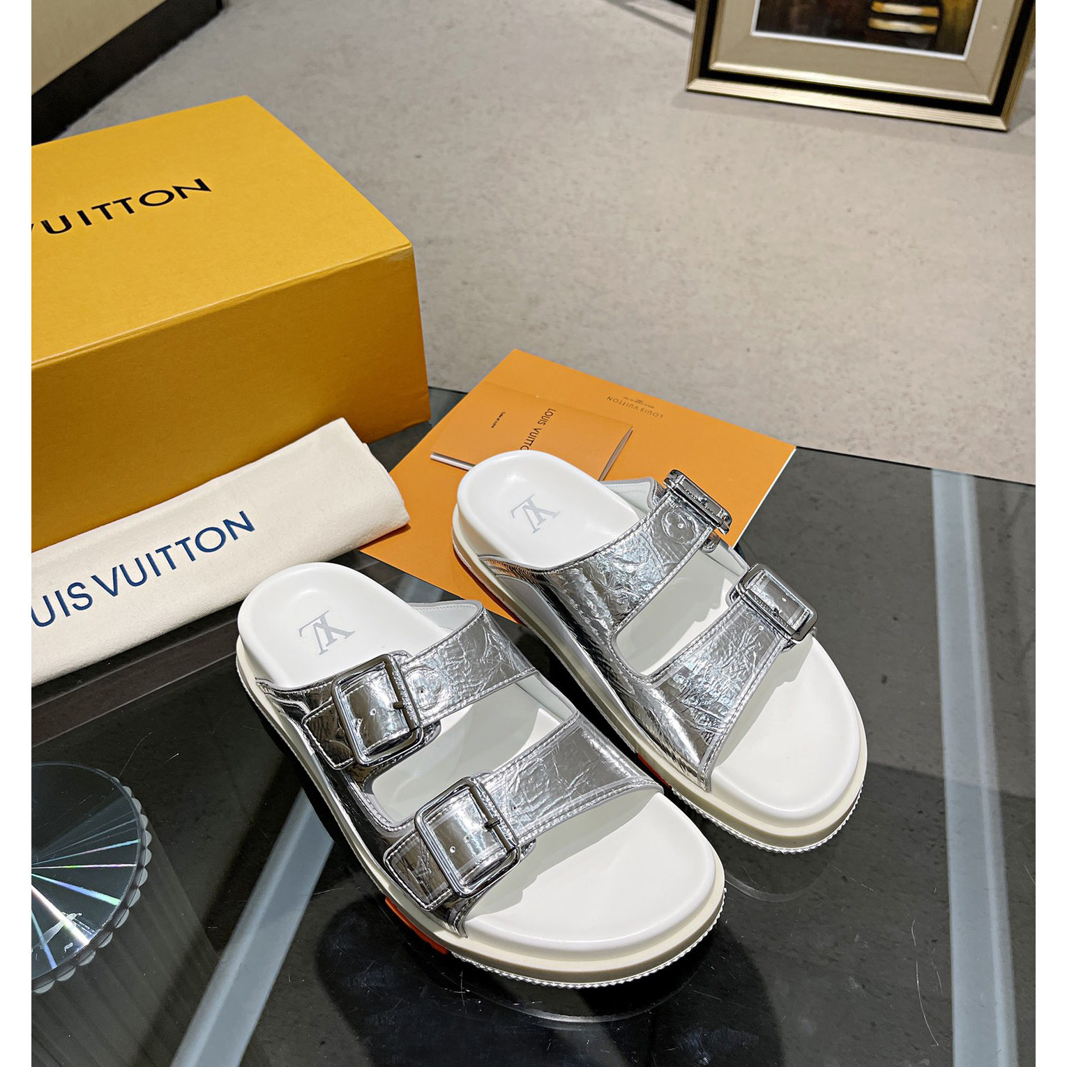 Louis Vuitton Men's Trainer Slippers - DopestKickz