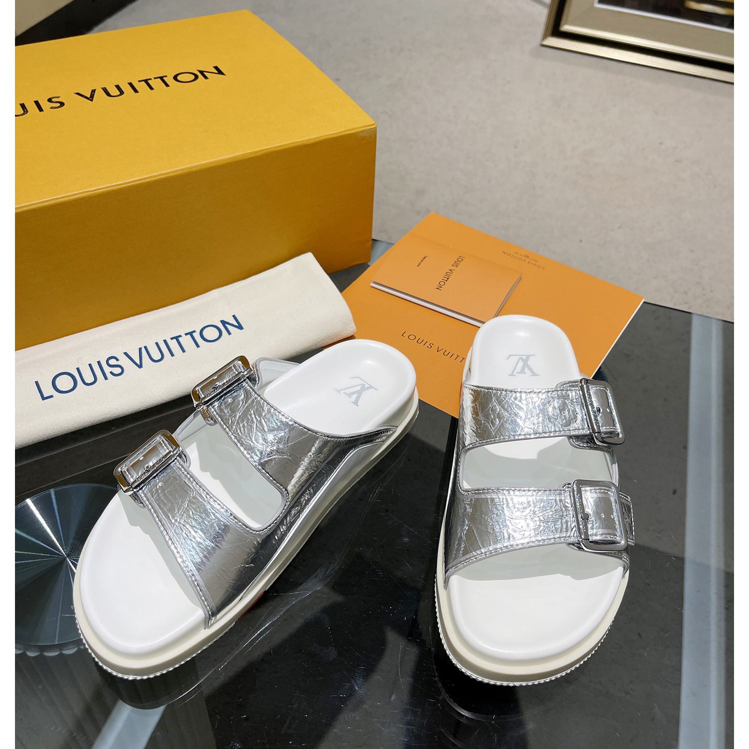 Louis Vuitton Men's Trainer Slippers - DopestKickz